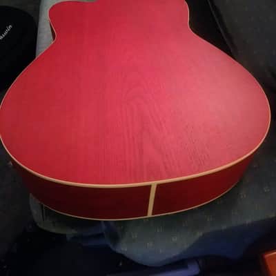 Sojing Electric/Acoustic Classical Guitar Cherry Matte Finish - New image 13
