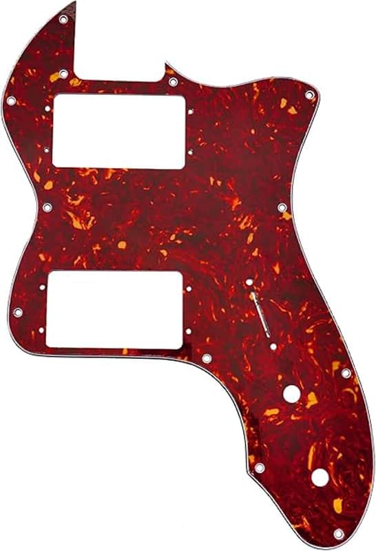 Pro 12 Holes Wide Range HH Guitar Pickguard For USA/Mexico Fender 72 Tele Thinline Style Electric Guitar, 4Ply Vintage Tortoise image 1