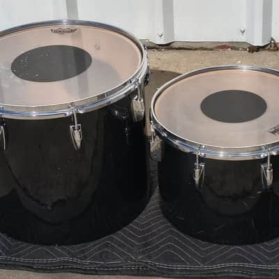 Set of 2 Yamaha Birch Concert Toms 14" x 10" & 16" x 14" - NICE! image 4