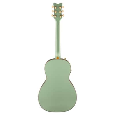 Gretsch G5021E Rancher 6-String Right-Handed Penguin Parlor Acoustic-Electric Guitar with Laminated Maple Body and Gloss Finish (Mint Metallic) image 2