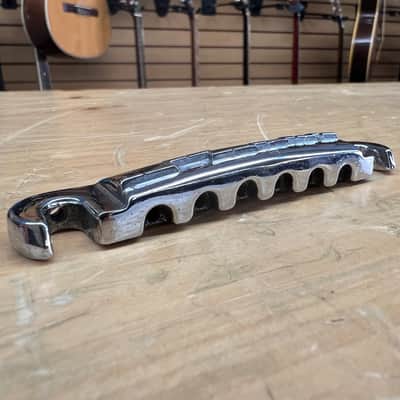 Vintage Gibson Wraparound Lightning Bolt Tailpiece Bridge - 1960's image 4
