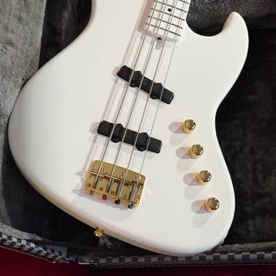2022 Moon Custom Guitars Japan JJ-4 Larry Graham Signature - Snow White image 3