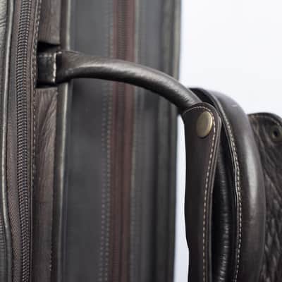Premium Handmade Full-Grain Brown Leather Alto Sax Case image 10