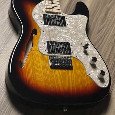 Fender Japan MIJ FSR Collection Traditional 70s Telecaster Thinline with Maple FB in 3-Tone Sunburst image 4