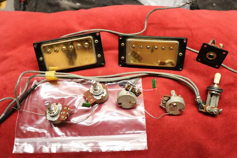 Vintage 1970s Ibanez Super 70 Humbucker Pickups & Wiring Assembly - Made in Japan image 1