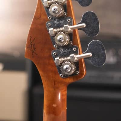 Fender Custom Shop Artisan Maple Burl Relic Jazz Bass - Honey Burst with Hardshell Case image 6