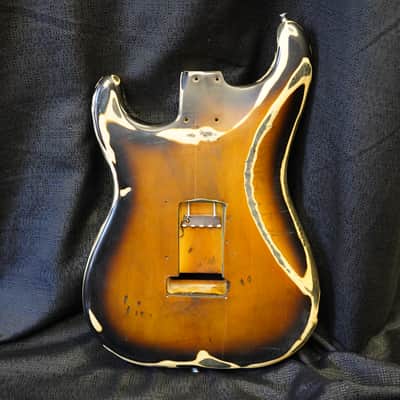 ESP/Japan GL-56 George Lynch Alder Guitar Body - Distressed Two-Tone Burst image 2