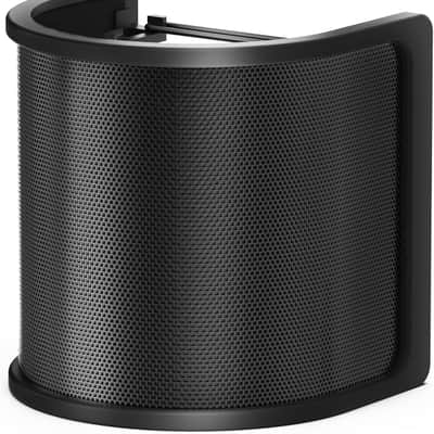 Microphone Pop Filter, Mic Pop Screen with Metal Mesh and Foam Filter, Handheld Mic Windscreen Cover Pop Shield, Noise Shield Microphone Accessories for Podcasts Recording Vlogging Streaming. image 1