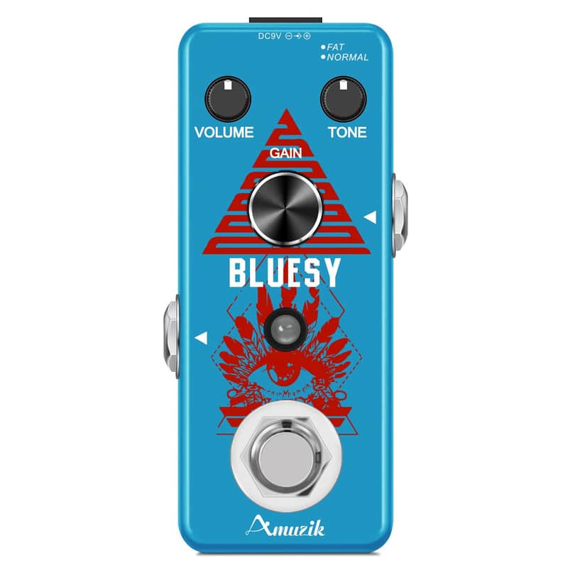 Blues Driver Bluesy Overdrive Blue King Foot Operated Effecter Wide Frequency Range Natural Tone Blues Style Overload Effect Two Modes For Electric Guitars And Bass image 1