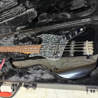 1999 Fender Standard Series Jazz Bass Black Real Rosewood Fingerboard Hard Shell Case image 5