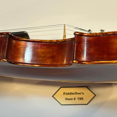 Vintage German violin 4/4 1920s - deep reddish finish high gloss varnish image 10