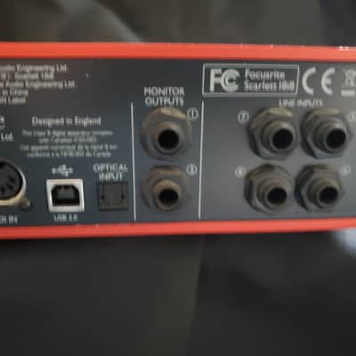 Focusrite Scarlett 18i8 USB 2.0 Audio Interface 2013 - 2016 - Red / Black image 5