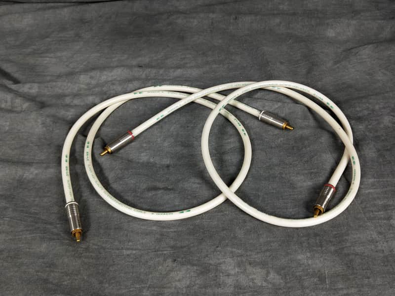 Rare Hitachi 6N-LC Super High Quality Interconnect 1M RCA Cable [Excellent ] image 1