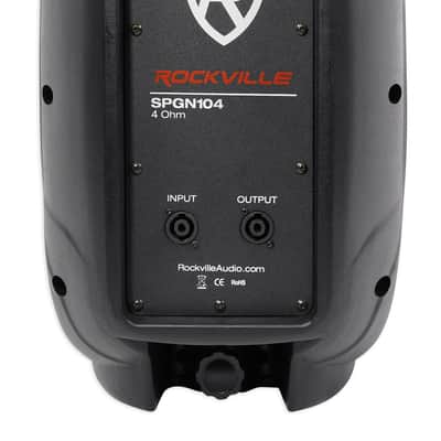 (2) Rockville SPGN104 10" 1600w DJ PA Speakers+Bluetooth Amplifier+Stands+Cables image 7