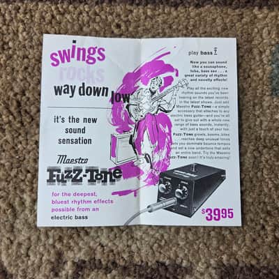Vintage Circa 1962 Maestro Fuzz Tone Effect Pedal Introduction Booklet! image 2