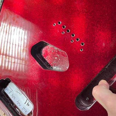 G&L Fullerton ASAT Classic Bluesboy guitar body left handed ruby red metallic image 2
