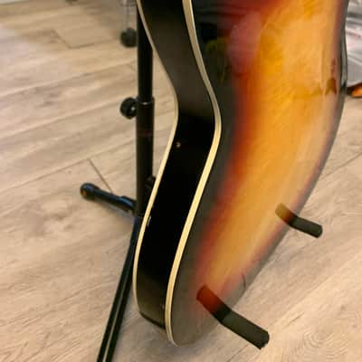 1960s Fujigen Fiama Hollow Body 3 Pickup Sunburst image 11