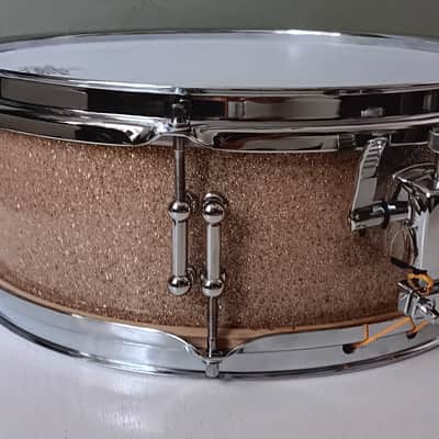 Unique Vintage Snare 14" x 5" Tromsa beech shell re rings / all new hardware Jazz 60s - Sparkle image 5