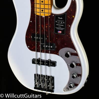 Fender American Ultra Precision Bass Maple Fingerboard Arctic Pearl (965) image 1