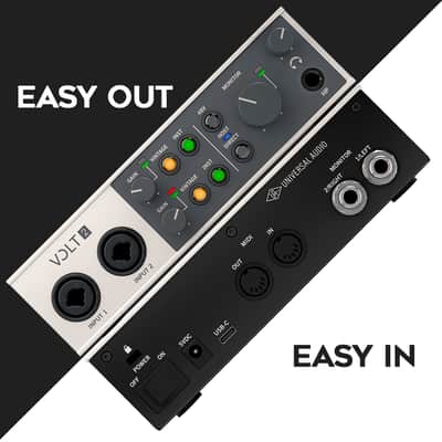Universal Audio VOLT-2 USB Audio Interface with Headphones, Boom Arm, Pop Filter, and Cables image 4