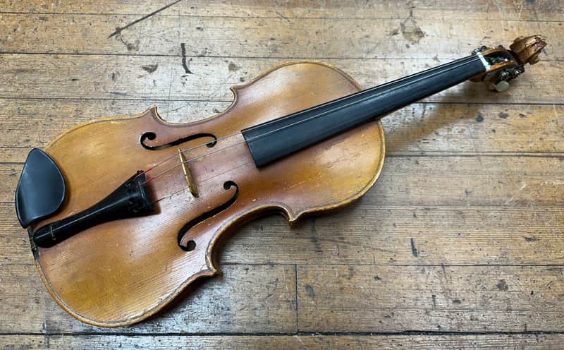 Vintage Czech Stradivarius Copy Violin Husk for parts/repair project image 1
