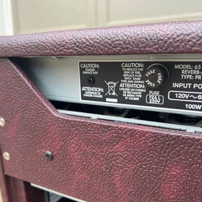 Fender '65 Deluxe Reverb Reissue "Bordeaux Blues" FSR Limited Edition 22-Watt 1x12" Guitar Combo 2012 - 2014 - Wine Red image 9