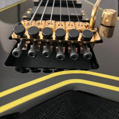 Jackson MJ Series Rhoads RR24MG 2023 Black with Yellow Pinstripes image 18