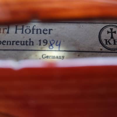 Karl Hofner 4/4 violin 1984 image 4