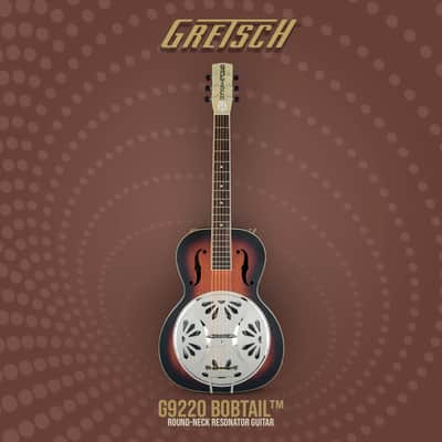 Gretsch G9220 6-String Resonator Electric Guitar with Bobtail Round Neck with Gretsch Ampli-Sonic Diaphragm Resonator Cone (Right-Handed, 2-Color Sunburst) image 7