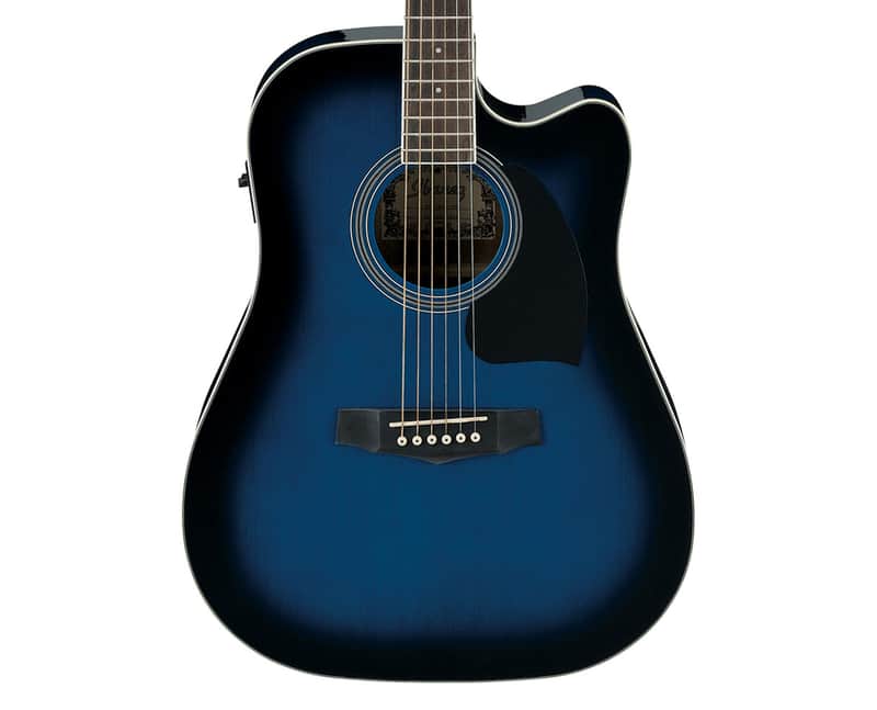 Used Ibanez PF15ECE PF Series Dreadnought A/E Guitar - Blue image 1
