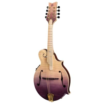 Ortega RMFE200PF Americana Series F-Style Solid Flamed Maple Top Maple Neck 8-String Acoustic-Electric Mandolin w/Croco Leather Case image 6
