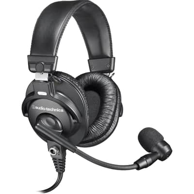 Audio-Technica BPHS1 Broadcast Stereo Headset with Dynamic Cardioid Boom Mic, Black image 5