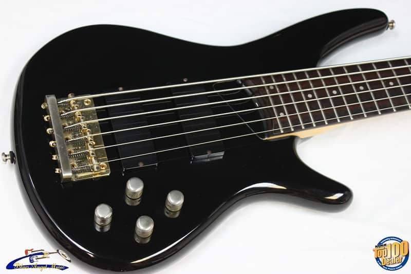 1995 Ibanez SR506 Soundgear 6-String Bass, Black, Made in Korea