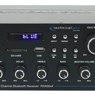 Technical Pro RX4CH Bluetooth Home Receiver Amp+(8) 5.25" White Ceiling Speakers image 23