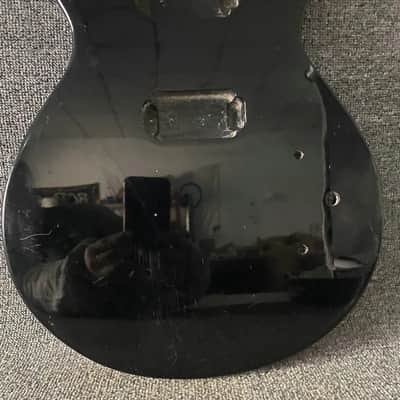LAG Glossy Black Guitar Single Cut Solid Basswood Body image 3