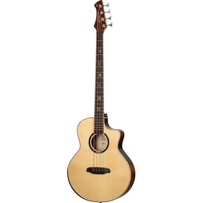 Ortega KTSM2-4 Signature Series Ken Taylor Solid Spruce Top Nato Neck Cutaway 4-String Acoustic-Electric Bass Guitar w/Gig Bag image 4