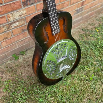 2008 Gibson Made Squareneck Dobro Model F-60 Sunburst With Original Case image 3