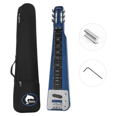 Lap Steel Guitar – Metallic Blue w/ Gig Bag | Single-Coil Pickup image 3