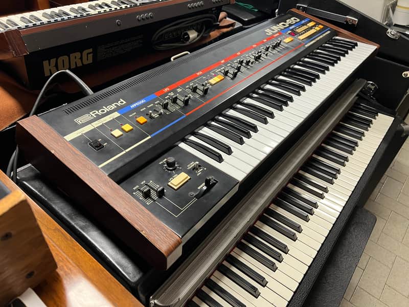 Roland Juno-60 61-Key Polyphonic Synthesizer 1982 - 1984 - Black image 1