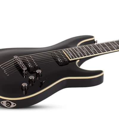 Schecter C-7 Blackjack Gloss Black 7-String Electric Guitar + Hard Case - NEW image 3