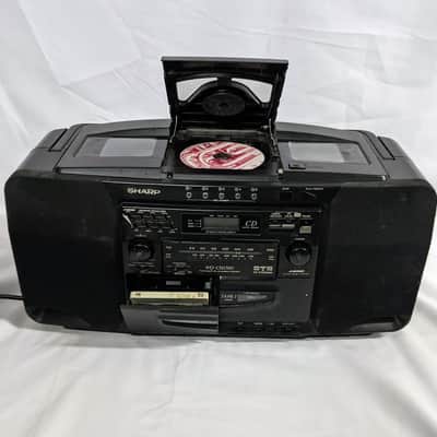 SHARP WQ-CH1500 Portable Boombox 5 CD Changer Stereo Radio Cassette Player - Tested 90's image 1