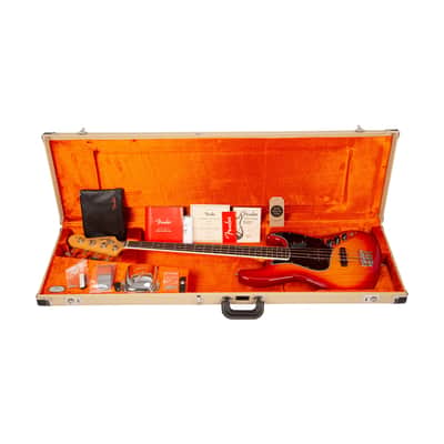 2019 Fender Ltd Ed Rarities Flame Ash Top Jazz Bass Guitar, Plasma Red Burst, US1907XXXX image 10