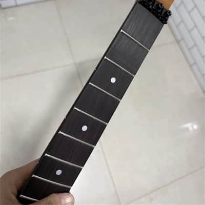 Stainless 22frets Banana head  Roasted Maple guitar neck Rosewood fingerboard Tuning Holes: 10 mm image 6