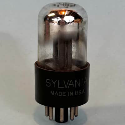 1954 Sylvania 6SN7GTA Vintage Black Plate Chrome Top Tube! T546 image 1