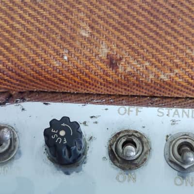 1955 Fender Bassman 5E6-A Narrow Panel 40-Watt 4x10" Guitar Combo Tweed image 7