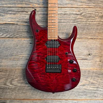 Ernie Ball Music Man JP15 Electric Guitar - Red Tide Quilt image 1