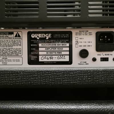 Orange Rockerverb 50 MK III 2-Channel 50-Watt Guitar Amp Head 2014 - Present - Black image 3