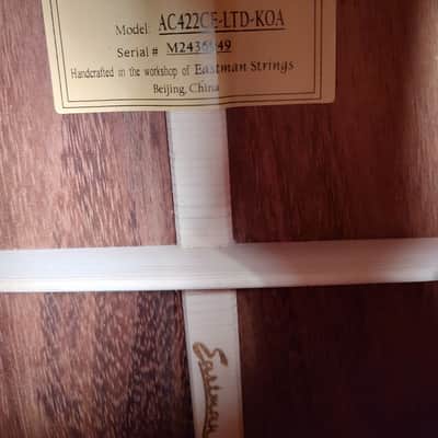 Eastman AC Solid Heritage AC422CE-LTD-KOA | Natural image 3