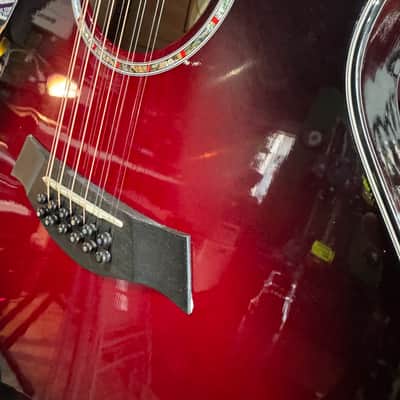 2003 Taylor Limited Edition 654ce 12 String - Cherry Blackburst w/ OHSC image 10