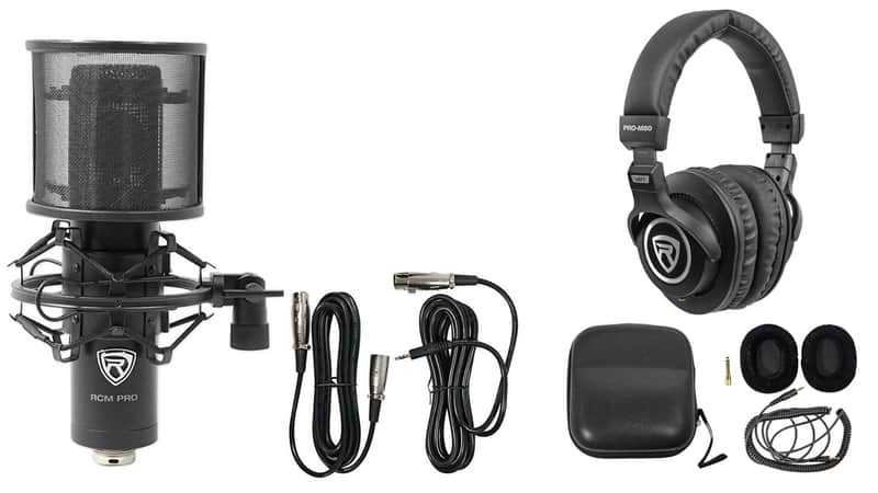 Rockville RCM PRO Studio/Recording Condenser Microphone+Headphones+Cable+Case image 1